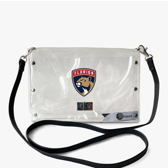 NHL Handbags - Clear Florida Panthers Crossbody Bag